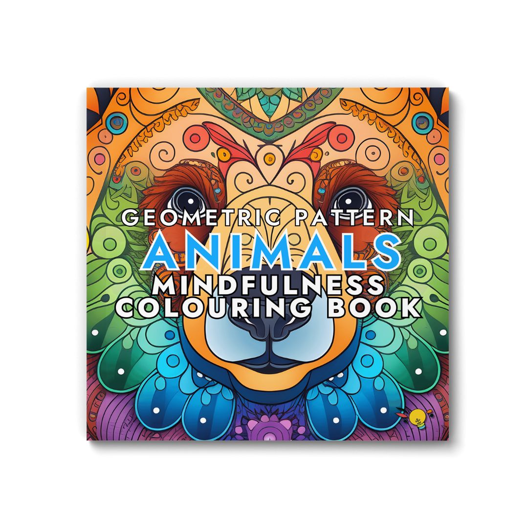 Geometric Pattern Animals Mindfulness Colouring Book