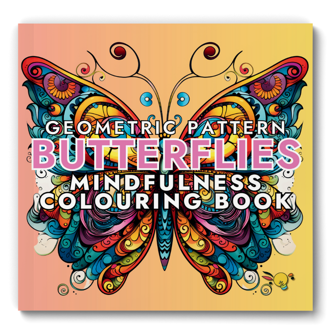 Geometric Pattern Butterflies Mindfulness Colouring Book