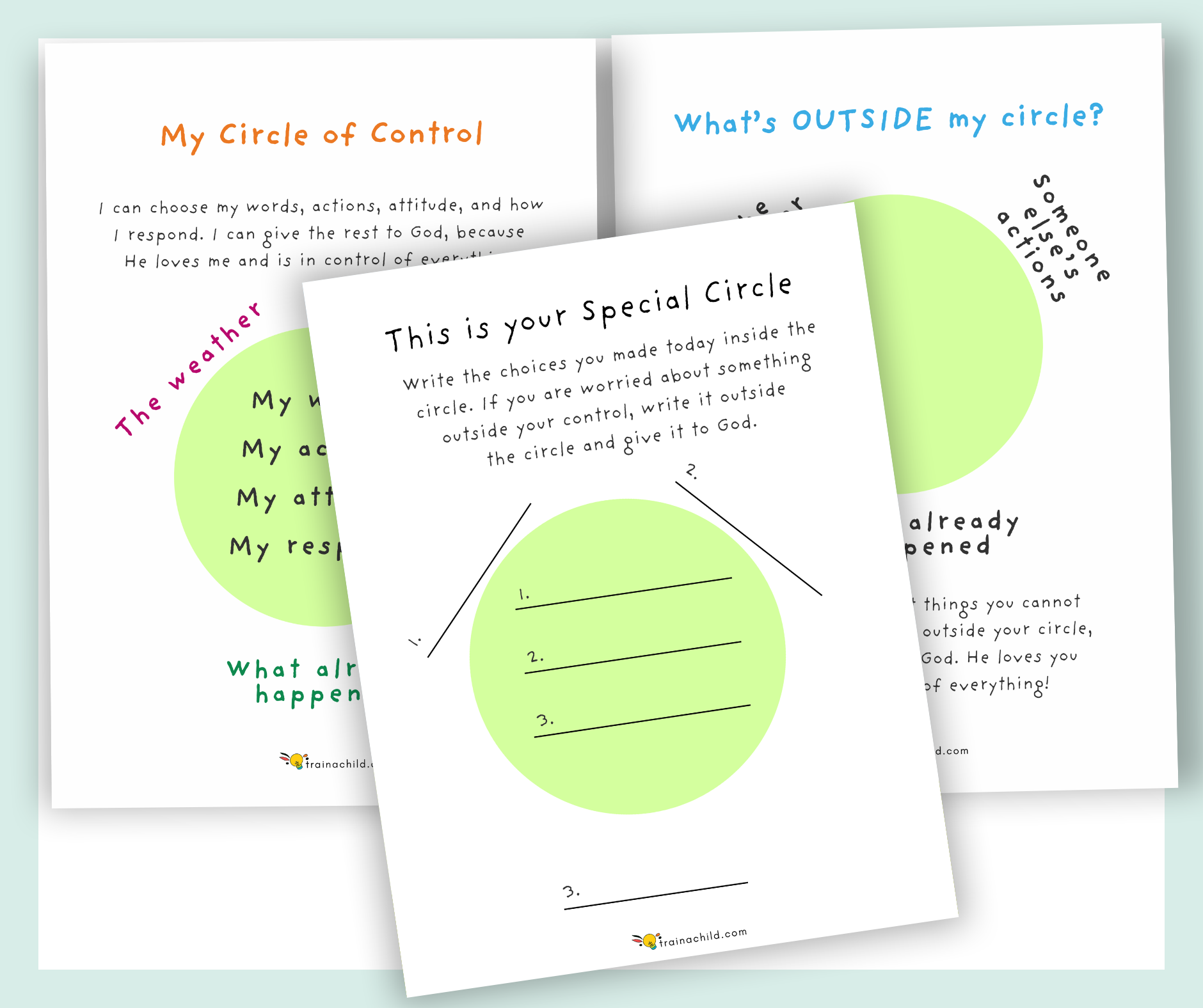 My Circle of Control | Early Years & SEN Emotional Wellbeing Resource (Faith Edition) - Image 3