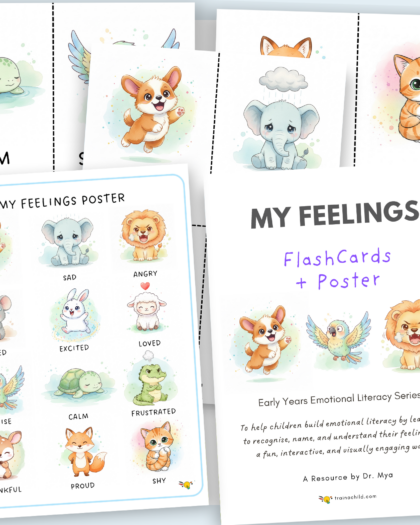 My Feelings Poster + Flashcards