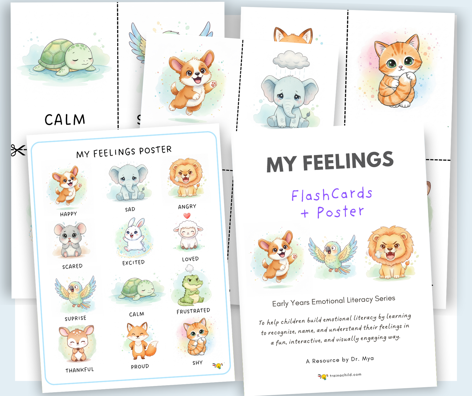 My Feelings Poster + Flashcards