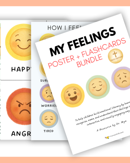 My Feelings Poster + Flashcards Bundle (Faith Infused)