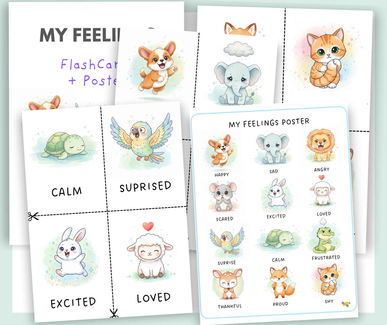 My Feelings Poster + Flashcards - Image 11