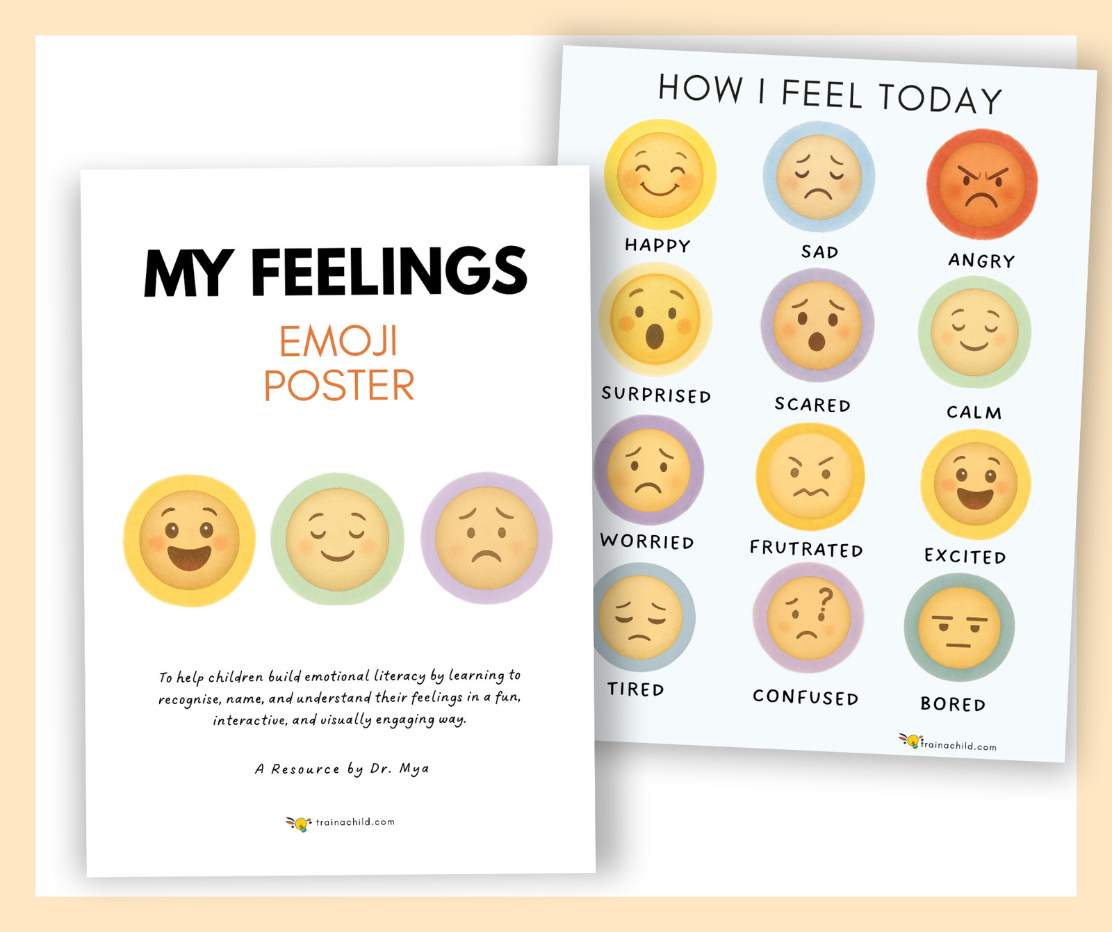 My Feelings Visual Poster (A3 Emotional Check-In Chart)