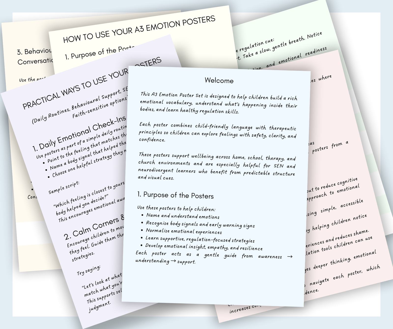 My Feelings – A3 Emotion Posters (12-Poster Set) - Image 3